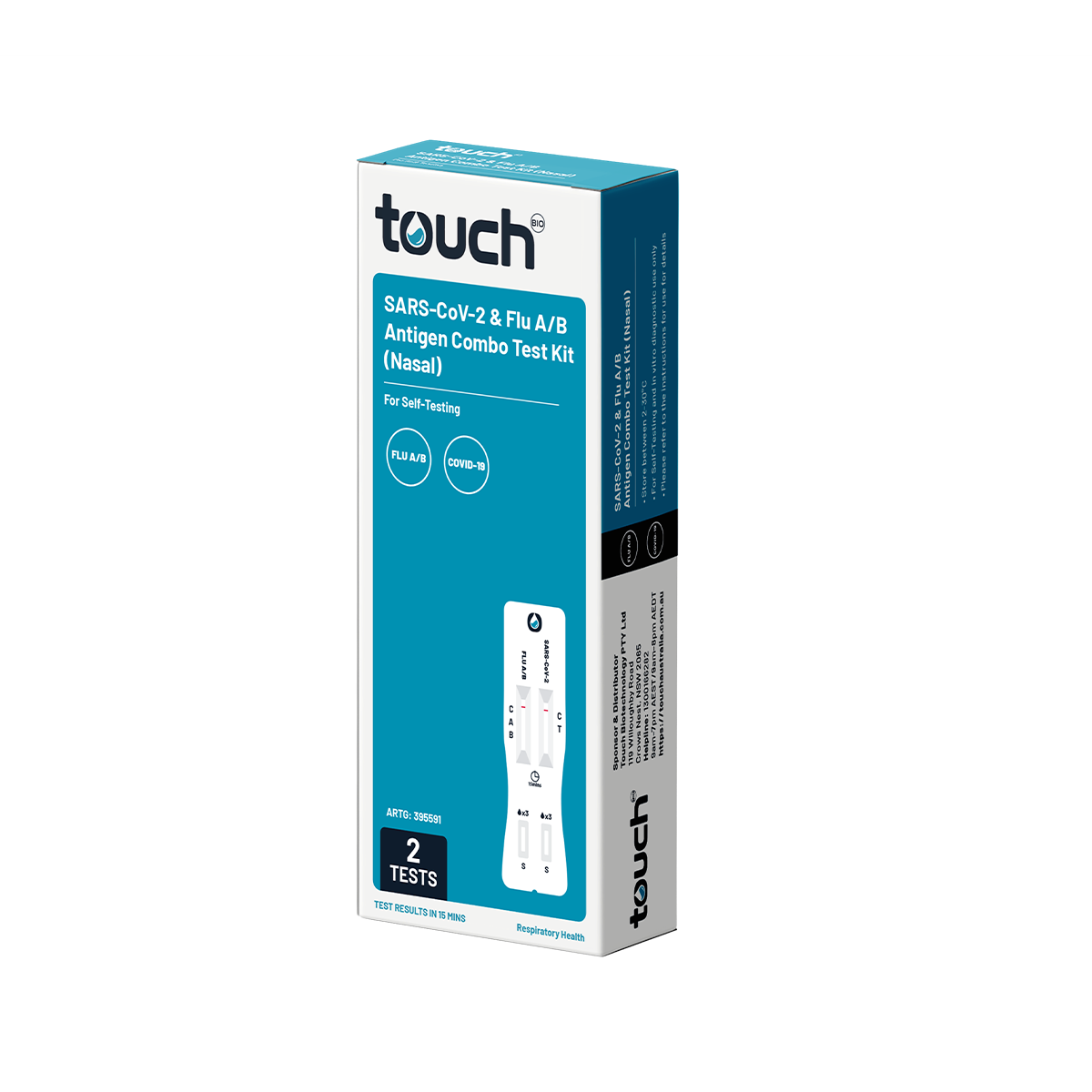 COVID-19 and Flu A/B Rapid Antigen Combo Test  - For Self Testing | 02 Test Kits