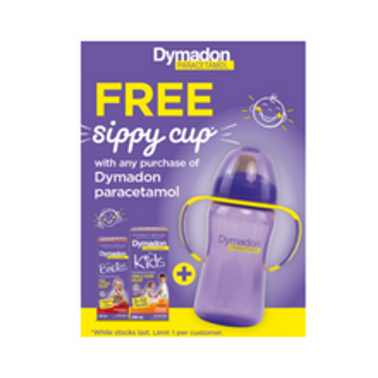 Dymadon Paracetamol for Babies 1 Month to 2 Years Strawberry 60mL