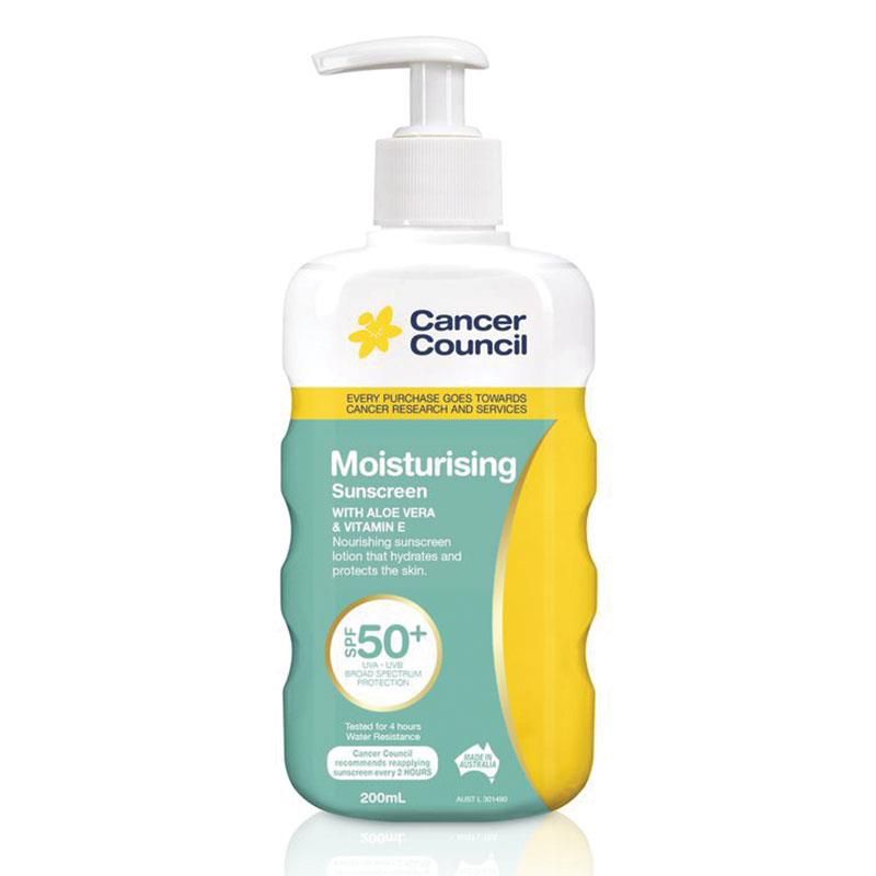 Cancer Council Moisturising Pump  SPF 50+ 200ml