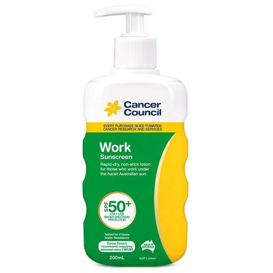 Cancer Council SPF 50+ Work Pump 200ml