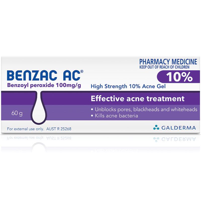 Benzac AC Gel 10% 60g (Limit ONE per Order) - STELLAR PHARMACY