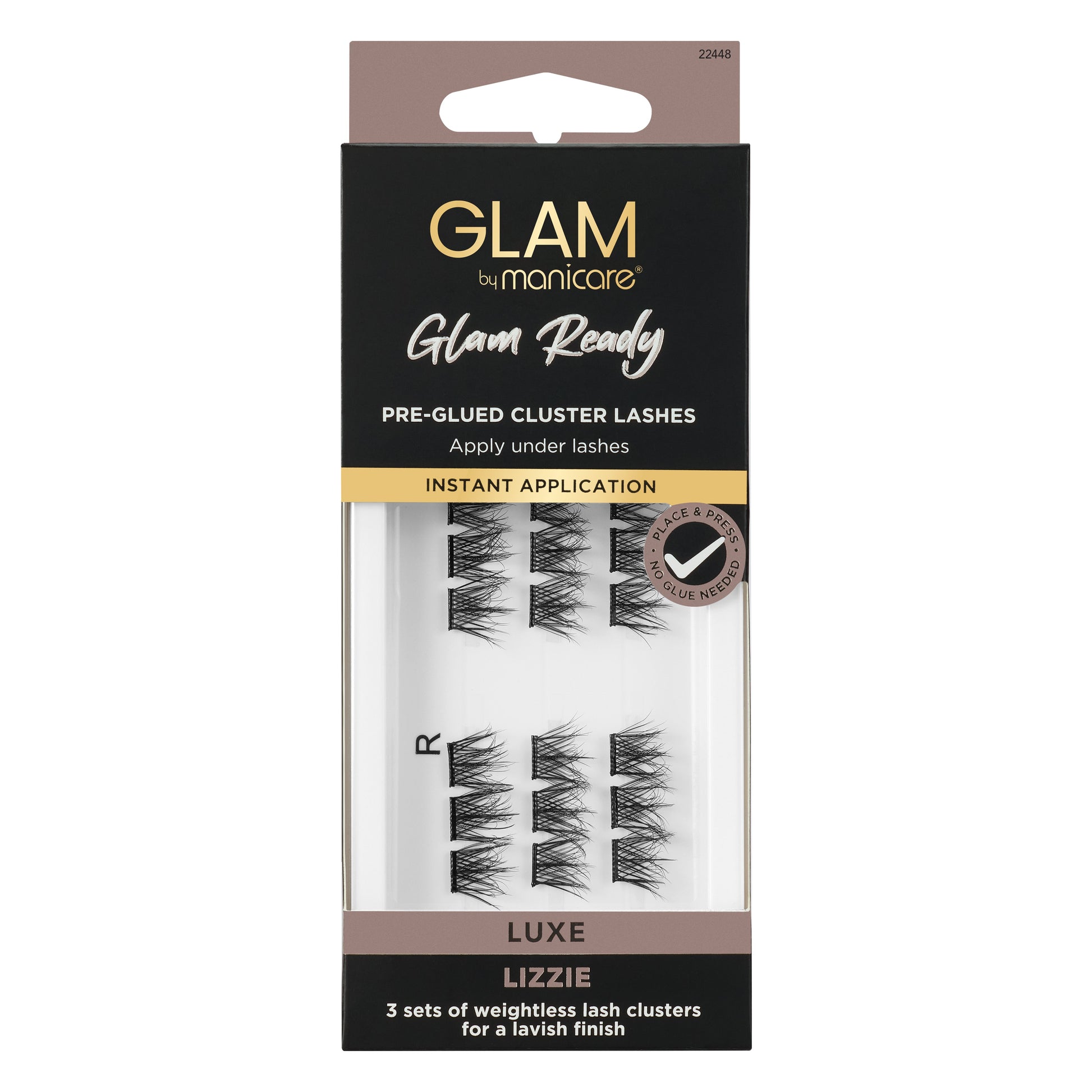 Glam Ready Pre-Glued Cluster Lashes LUXE – Lizzie