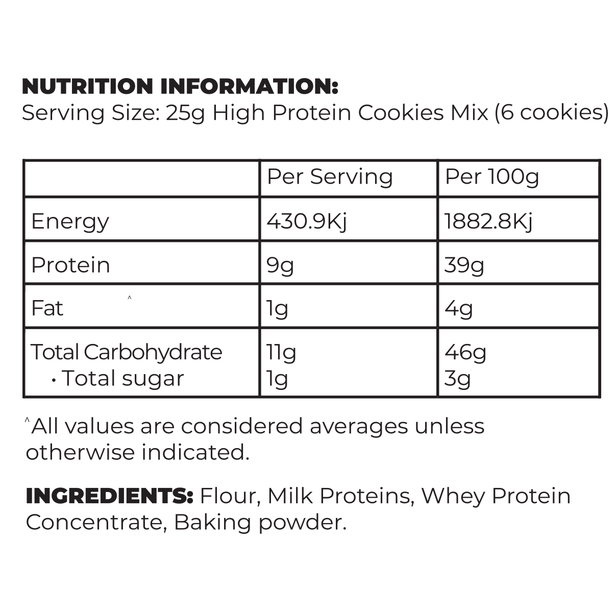 High Protein Cookies Mix