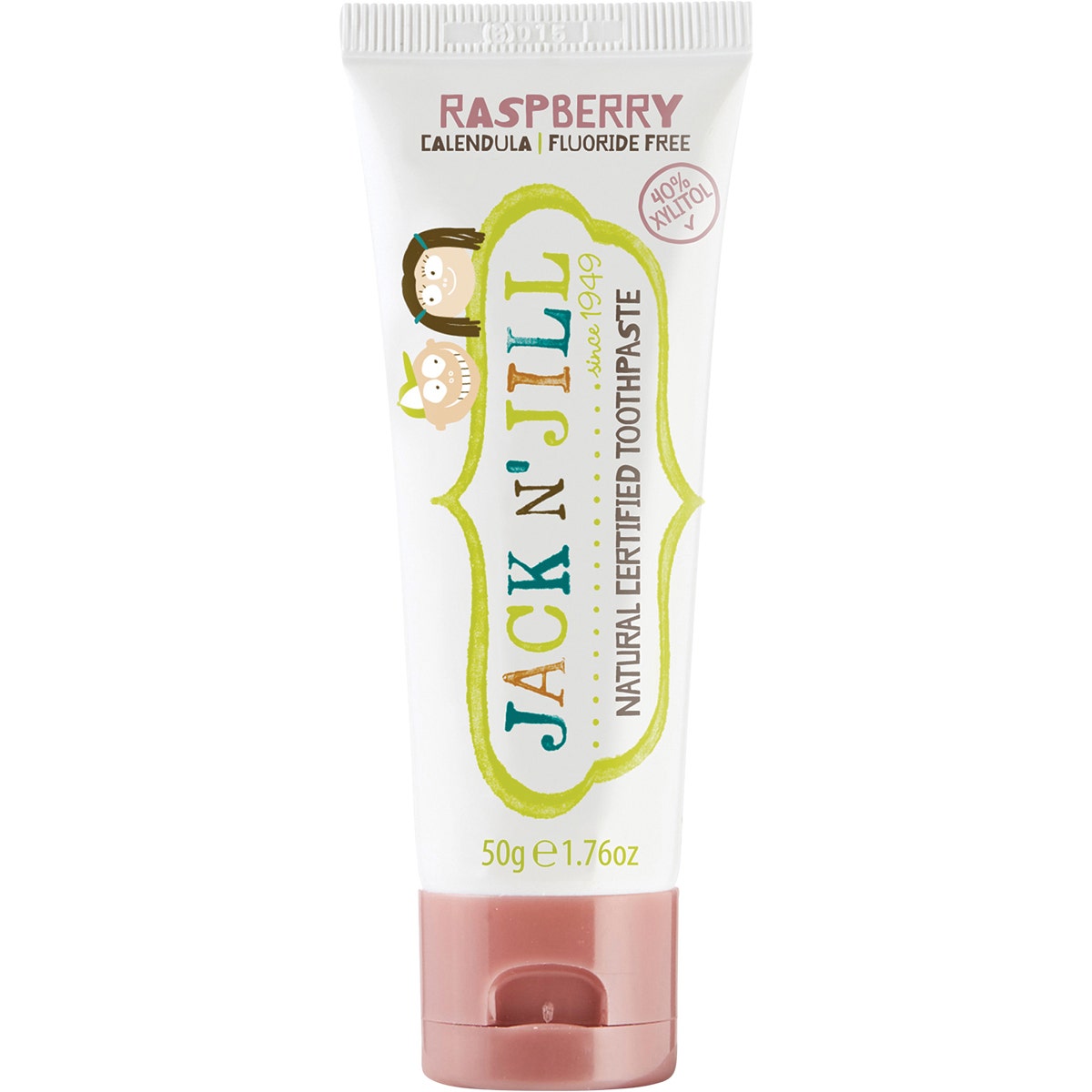 JACK N' JILL Toothpaste (Children) Raspberry - Fluoride Free 50g - STELLAR PHARMACY