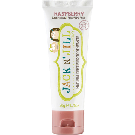 JACK N' JILL Toothpaste (Children) Raspberry - Fluoride Free 50g - STELLAR PHARMACY