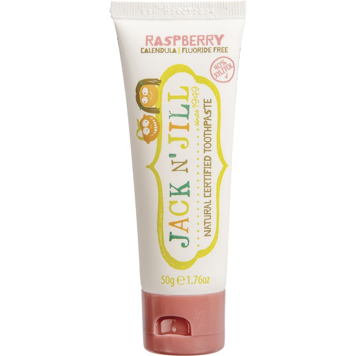 JACK N' JILL Toothpaste (Children) Raspberry - Fluoride Free 50g - STELLAR PHARMACY