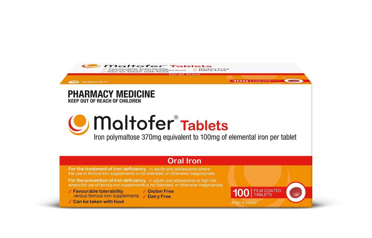 Maltofer Iron 100mg 100 Film Coated Tablets