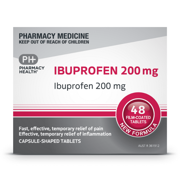 Pharmacy Health IBUPROFEN 200MG 48 TABLETS