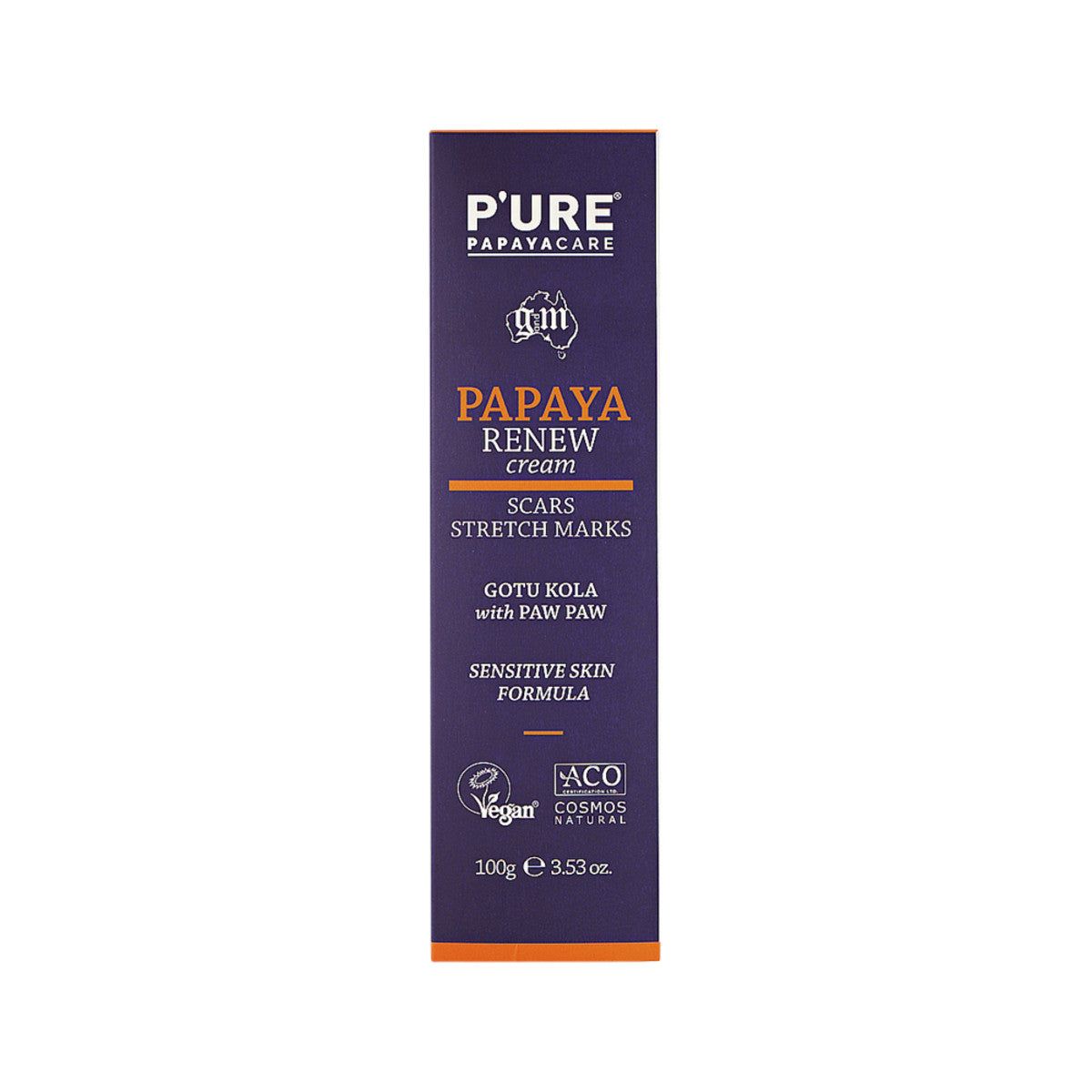 P'URE PAPAYACARE Papaya Renew Cream Scars & Stretch Marks 100g