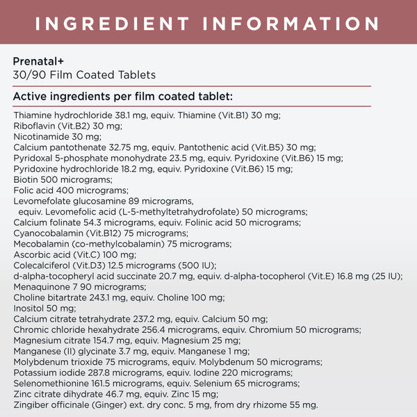 JSHEALTH PRENATAL+ FORMULA 30 TABLETS