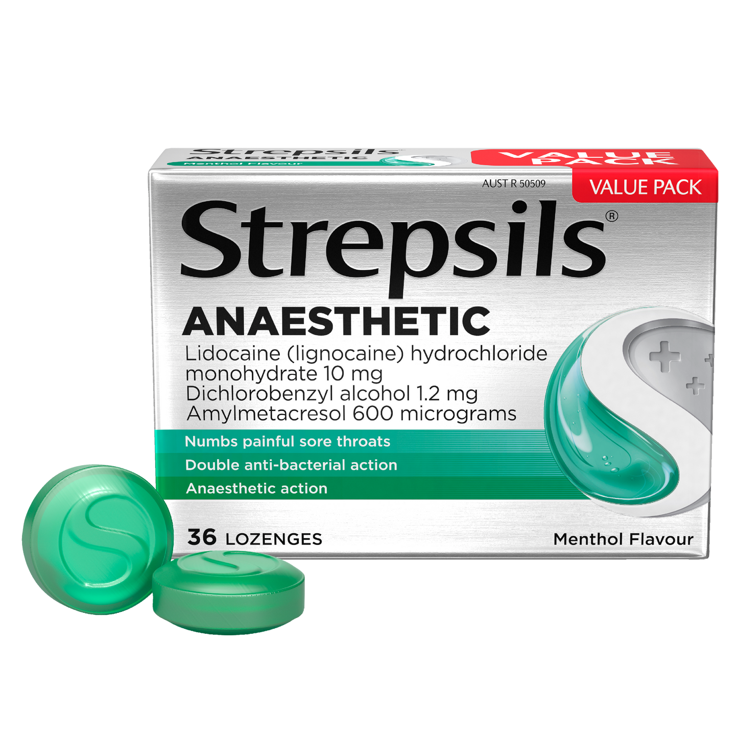 Strepsils Anaesthetic Lozenges Menthol 36 Pack