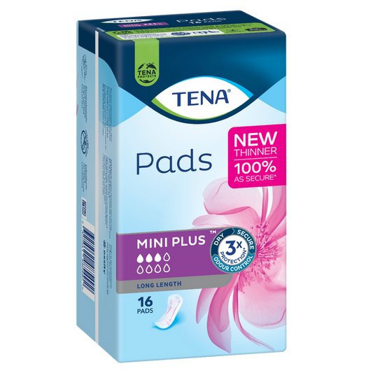 Tena Pads Mini Plus Long Length Pads 16PK