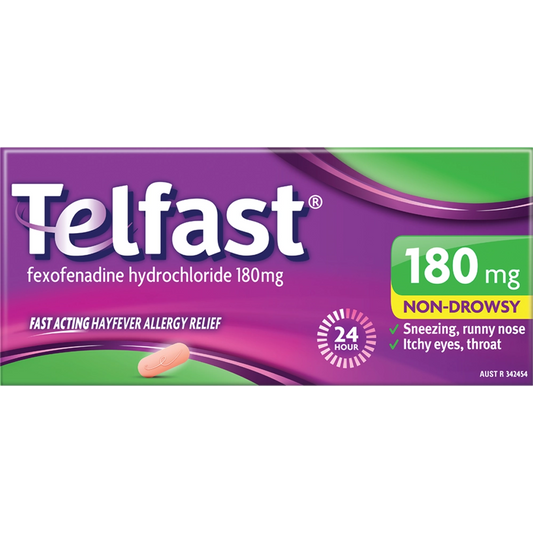 Telfast 180mg Tablets – Hayfever Allergy Relief