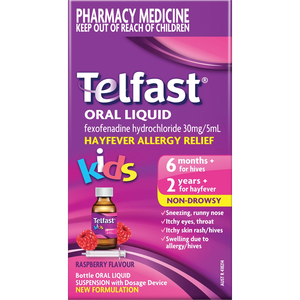 Telfast Oral Liquid 60ml & 150ml – Antihistamine For Kids