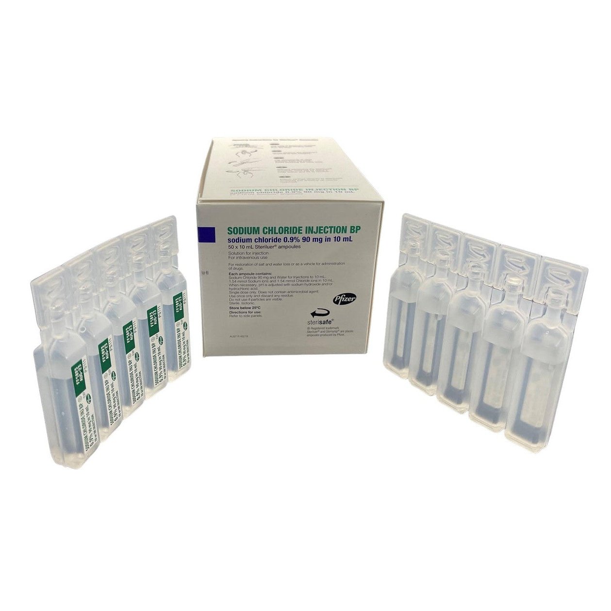 SODIUM CHLORIDE 0.9% 10ML 50 STERILISER