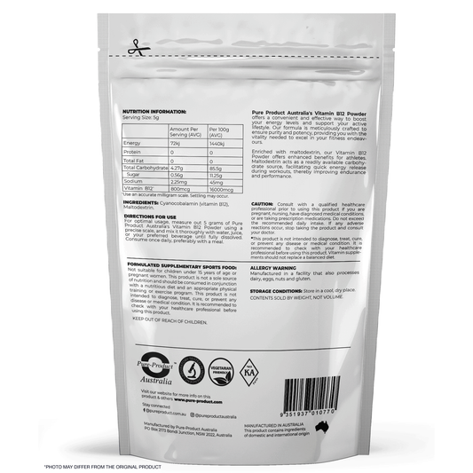 Cyanocobalamin (Vitamin B12) Powder - 800mcg