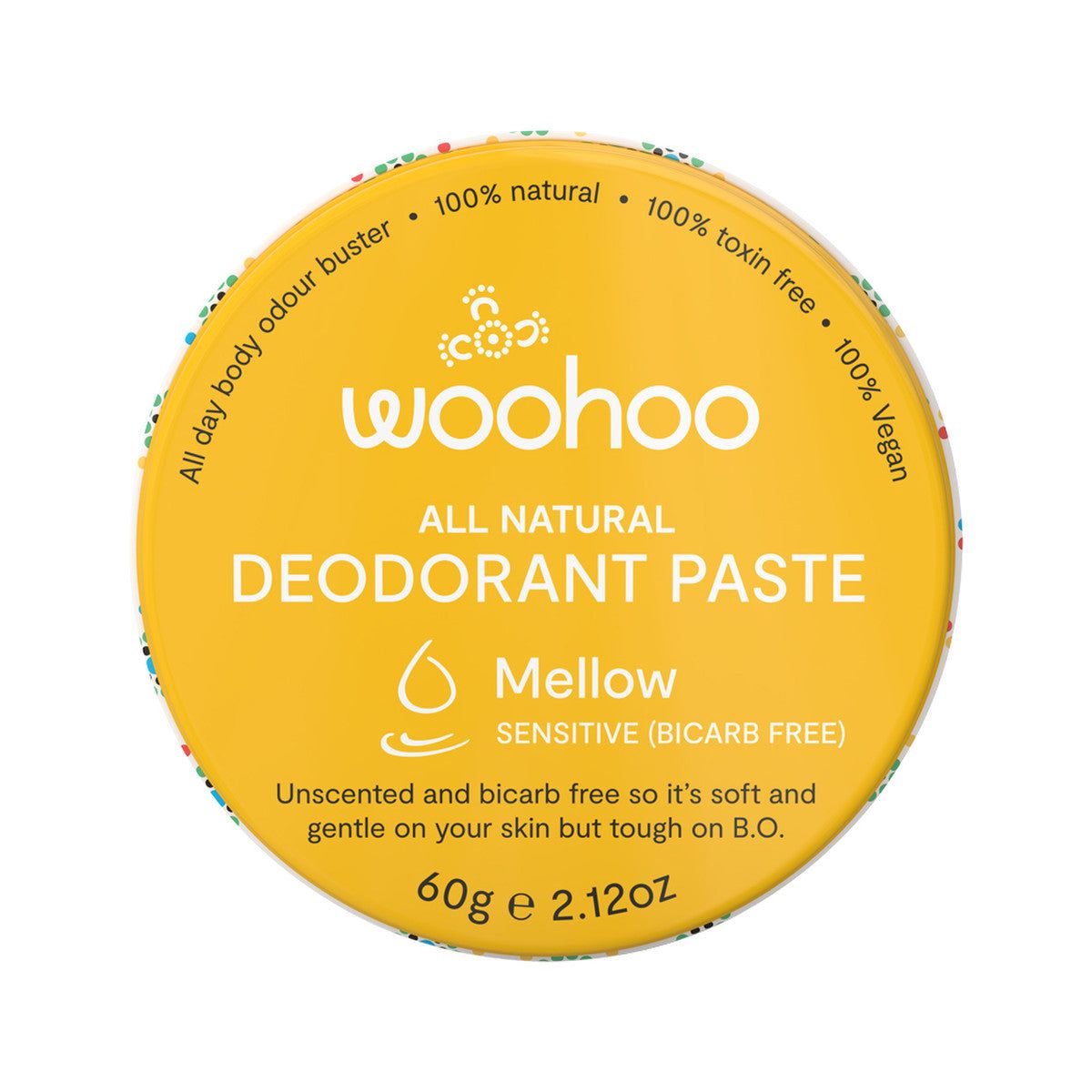 Woohoo Deodorant Paste Mellow (Sensitive) Tin 60g
