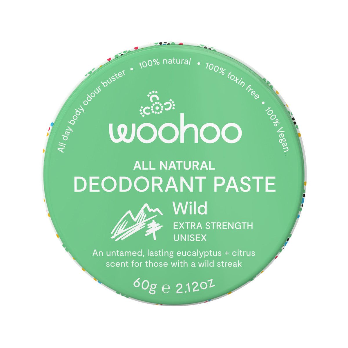 Woohoo Deodorant Paste Wild (Extra Strength Unisex) Tin 60g