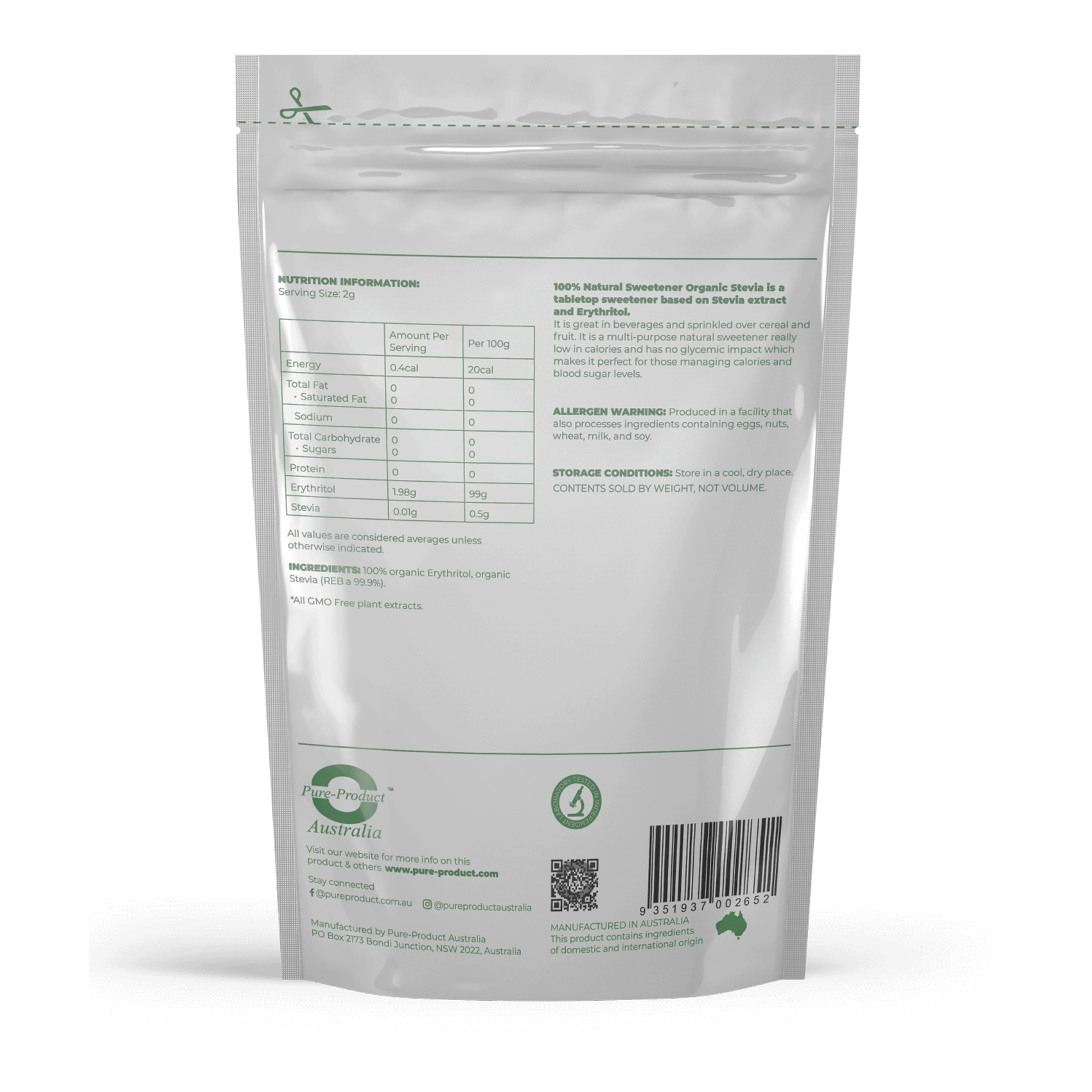 Organic Stevia 100% Natural Sweetener - STELLAR PHARMACY
