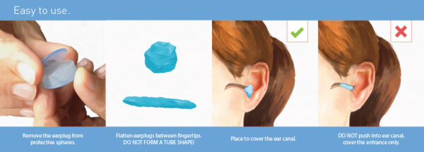 Otifleks Pure Medical Grade Silicone Moldable Earplugs - Soft, Comfortable & Hypoallergenic for All Ages