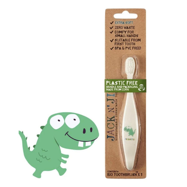 JACK N' JILL Toothbrush (Children) Dino - Biodegradable 1 - STELLAR PHARMACY