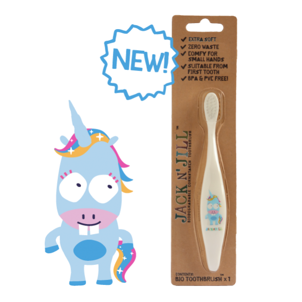 JACK N' JILL Toothbrush (Children) Unicorn - Biodegradable 1 - STELLAR PHARMACY