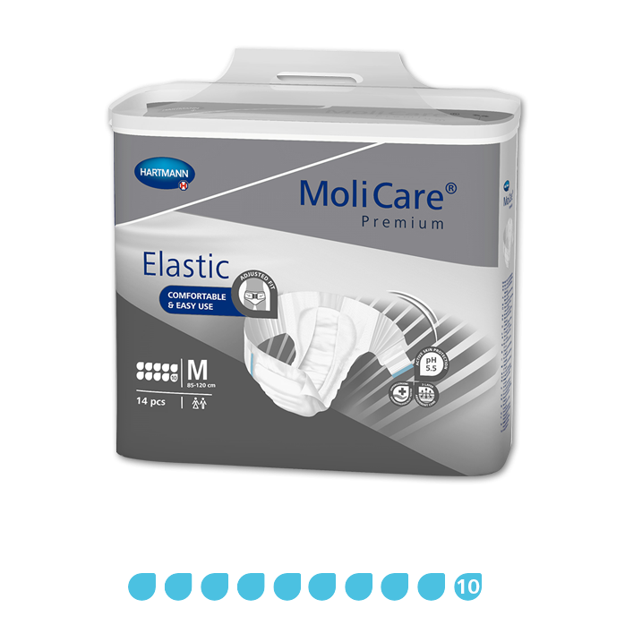 MoliCare Premium Elastic 10 Drops Slip Open Style