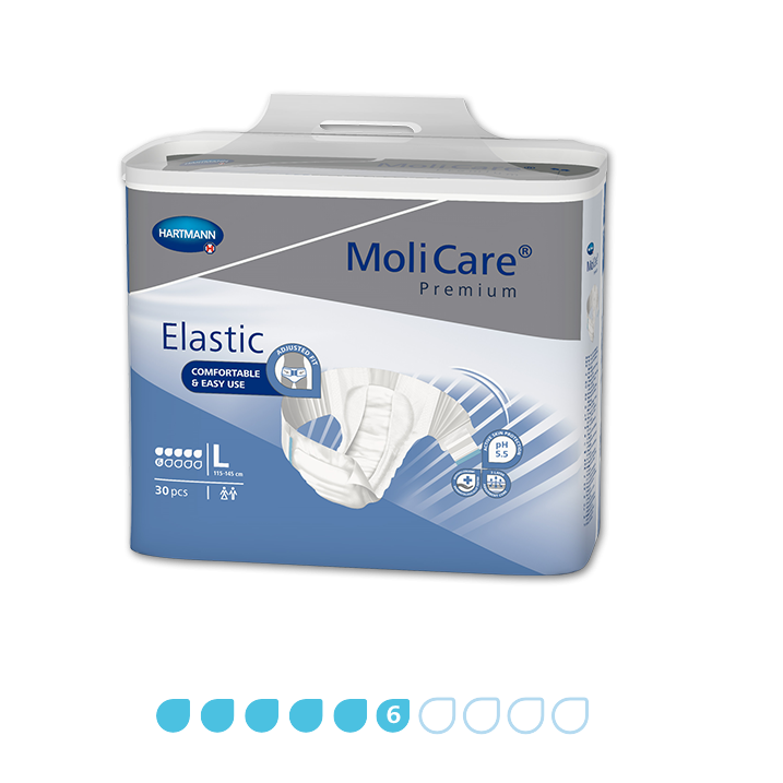 MoliCare Premium Elastic 6 Drops Slip Open Style