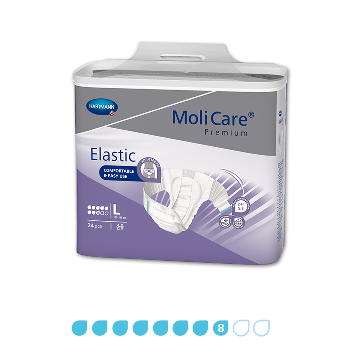 MoliCare Premium Elastic 8 Drops Slip Open Style