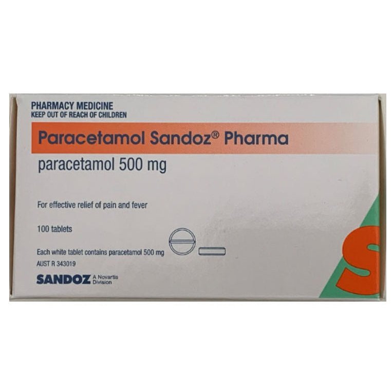 PARACETAMOL SANDOZ 500MG 100TAB