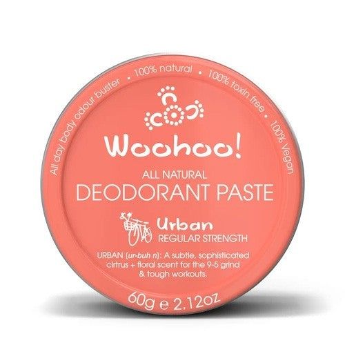 WOOHOO BODY Deodorant Paste (Tin) Urban - Regular Strength 60g